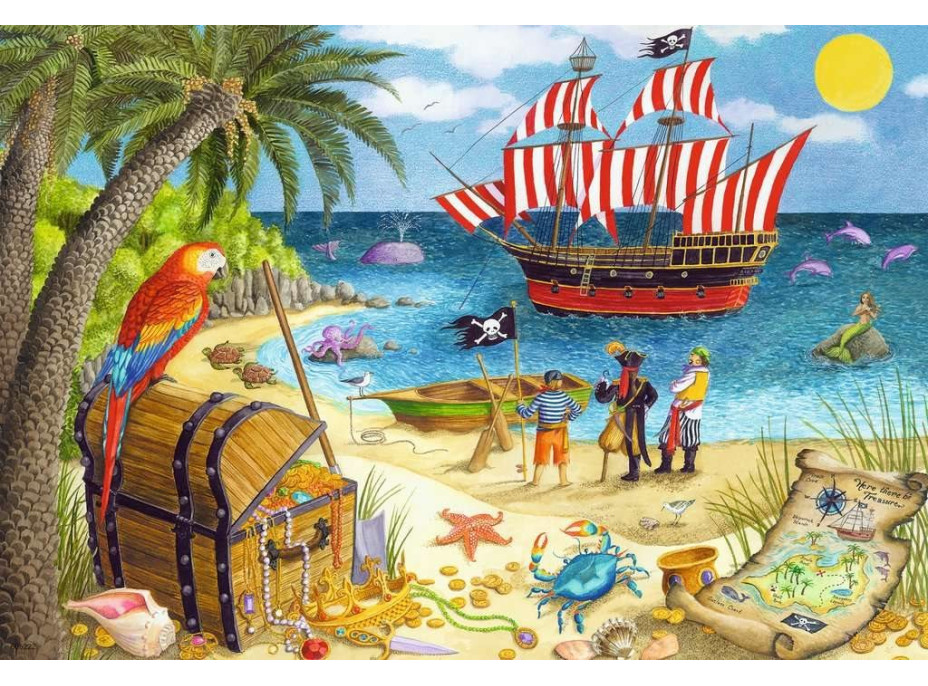 RAVENSBURGER Puzzle Piráti a morské víly 2x24 dielikov