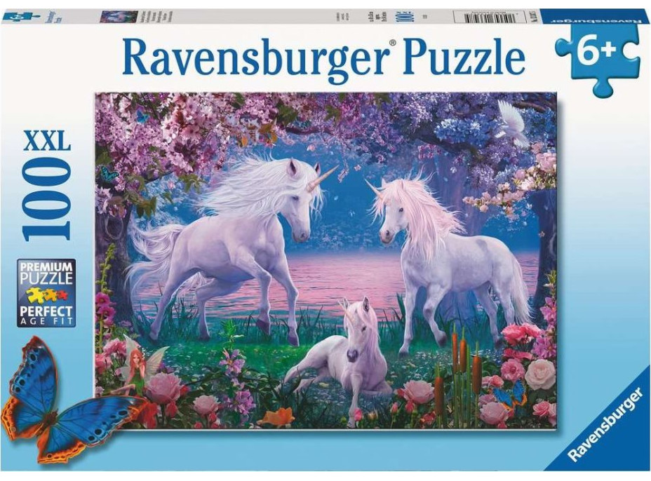 RAVENSBURGER Puzzle Prekrásni jednorožci XXL 100 dielikov