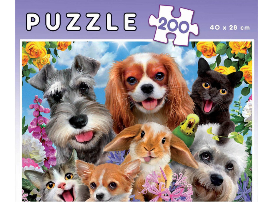 EDUCA Puzzle Selfie Prehliadka domácich maznáčikov 200 dielikov