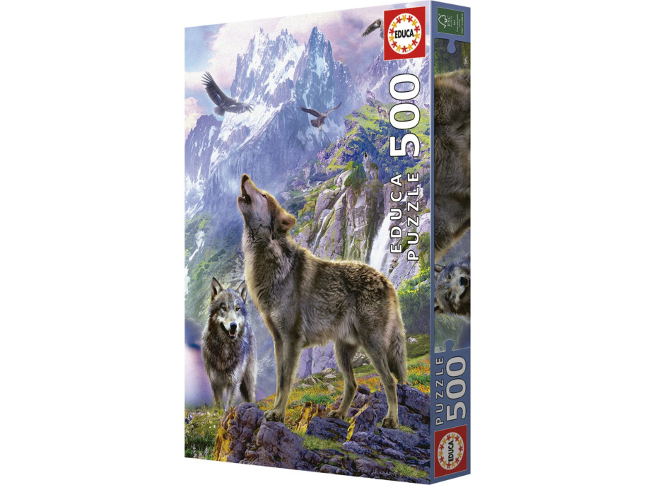 EDUCA Puzzle Vlci v skalách 500 dielikov