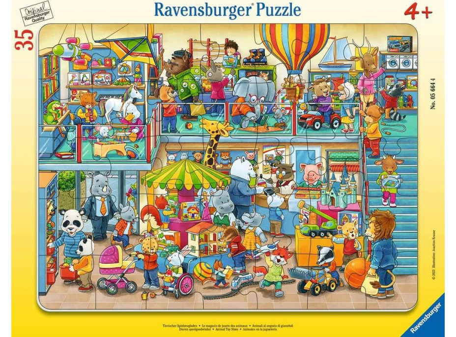 RAVENSBURGER Puzzle Zvieracie hračkárstvo 35 dielikov