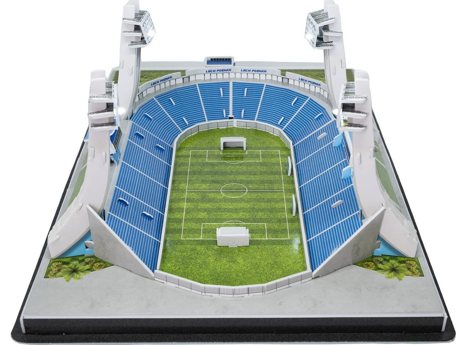 STADIUM 3D REPLICA Svietiace 3D puzzle Štadión Lech Poznań - FC Lech Poznań 65 dielikov