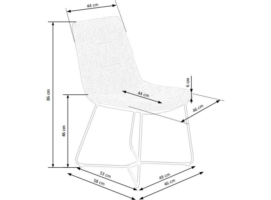 Jedálenská stolička ARIEL - šedá