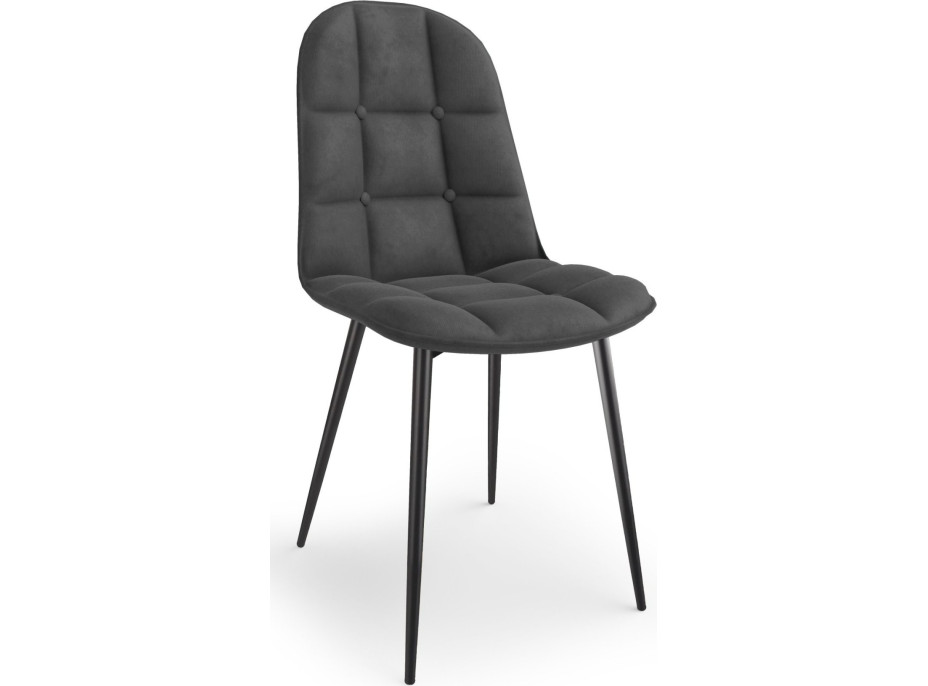 Jedálenská stolička STEFAN - popolavá/čierna
