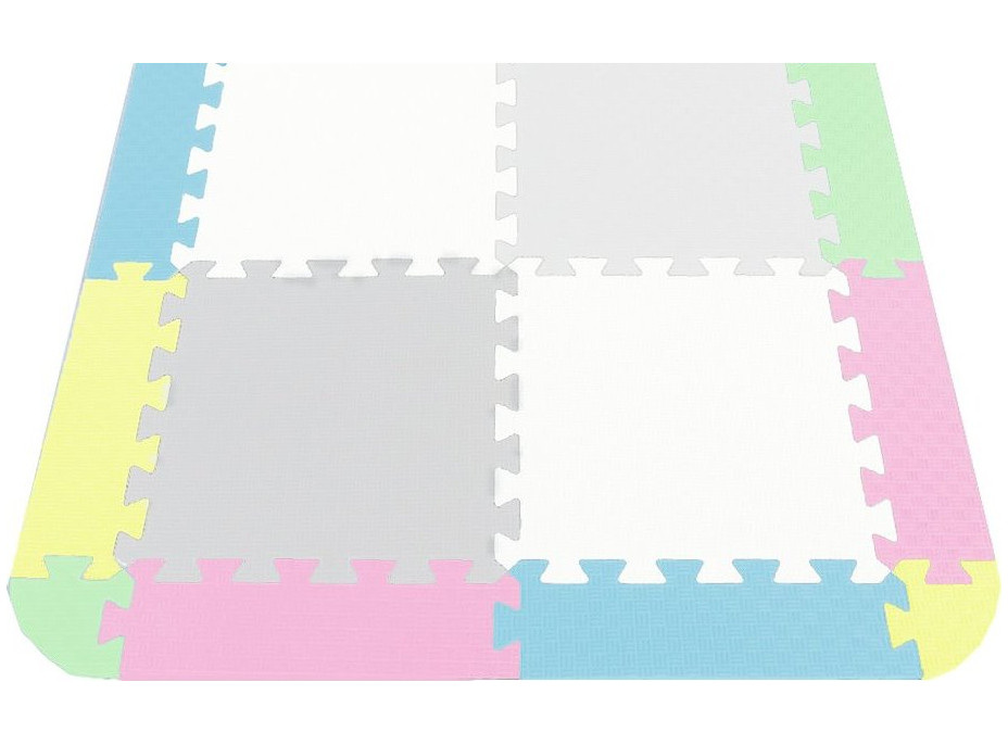 Okraje pre penový koberec v pastelových farbách 18ks (pre koberec 12ks)