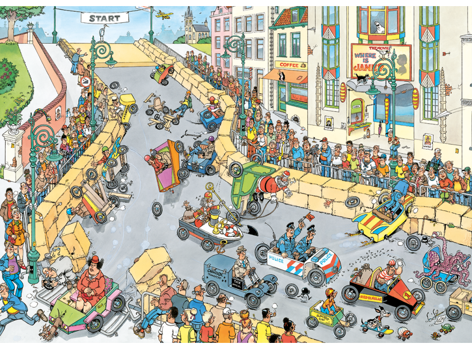 JUMBO Puzzle JvH Závod minikár 1000 dielikov