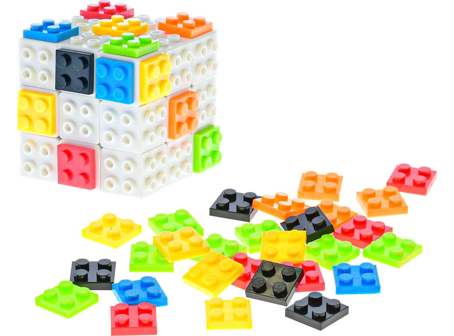 Skladacia kocka 3x3x3 s farebnými štvorčekmi