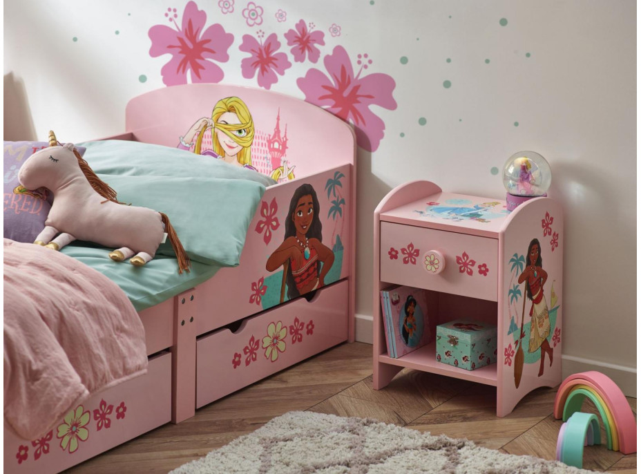 Nočný stolík Disney princeznej - ružový