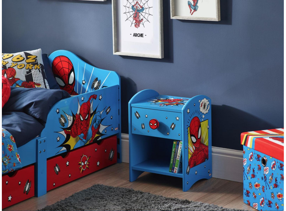 Nočný stolík Spiderman - modrý