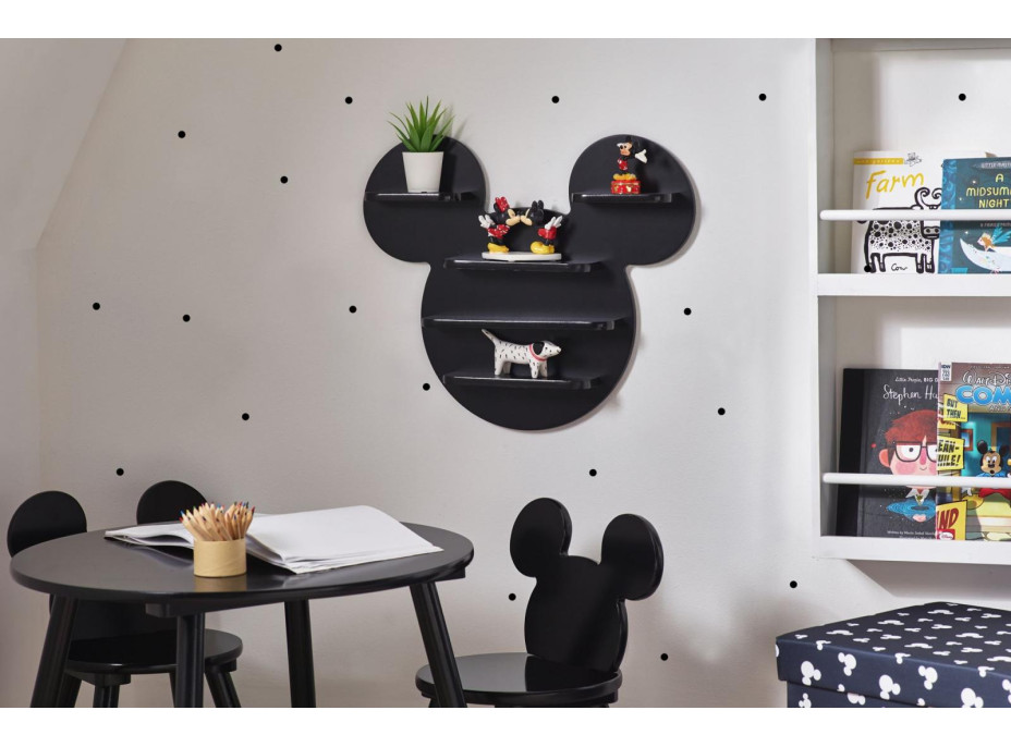 Detská polička Mickey Mouse - čierna