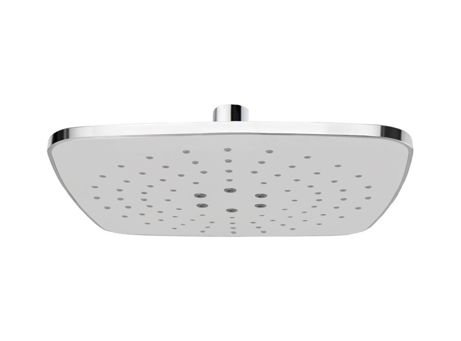 Sprchová dažďová hlavica - štvorcová - 22,5x22,5 cm - biela/chrómová