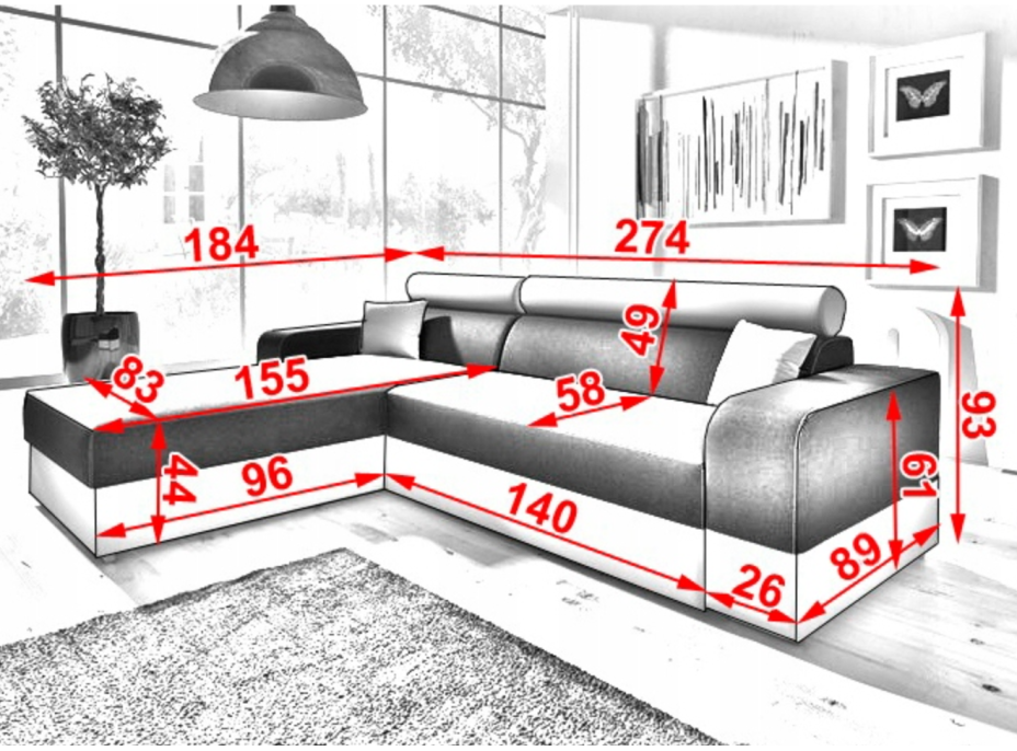 Rohová sedacia súprava AMADORA LUX (viac variant)