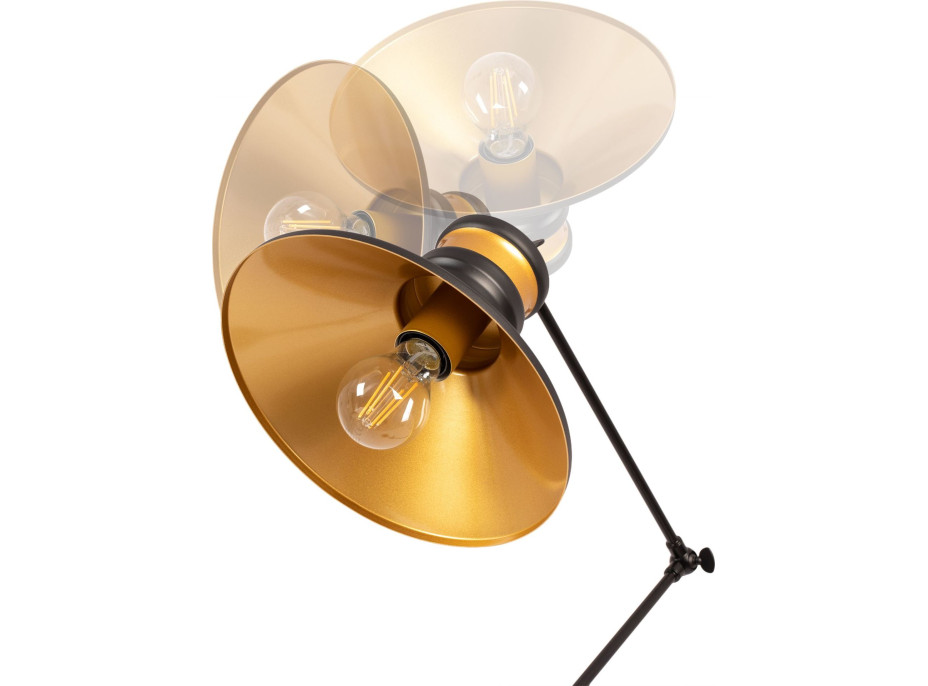 Stojacia lampa ASTI typ B - čierna / zlatá