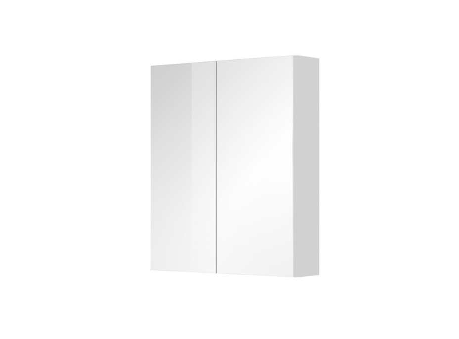 Koupelnová závěsná skříňka se zrcadlem - bílá