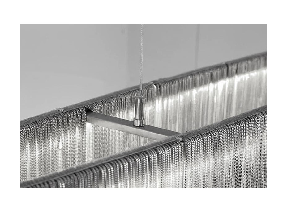 Stropné LED krištáľové svietidlo WATERFALL lines - 38W - chrómové