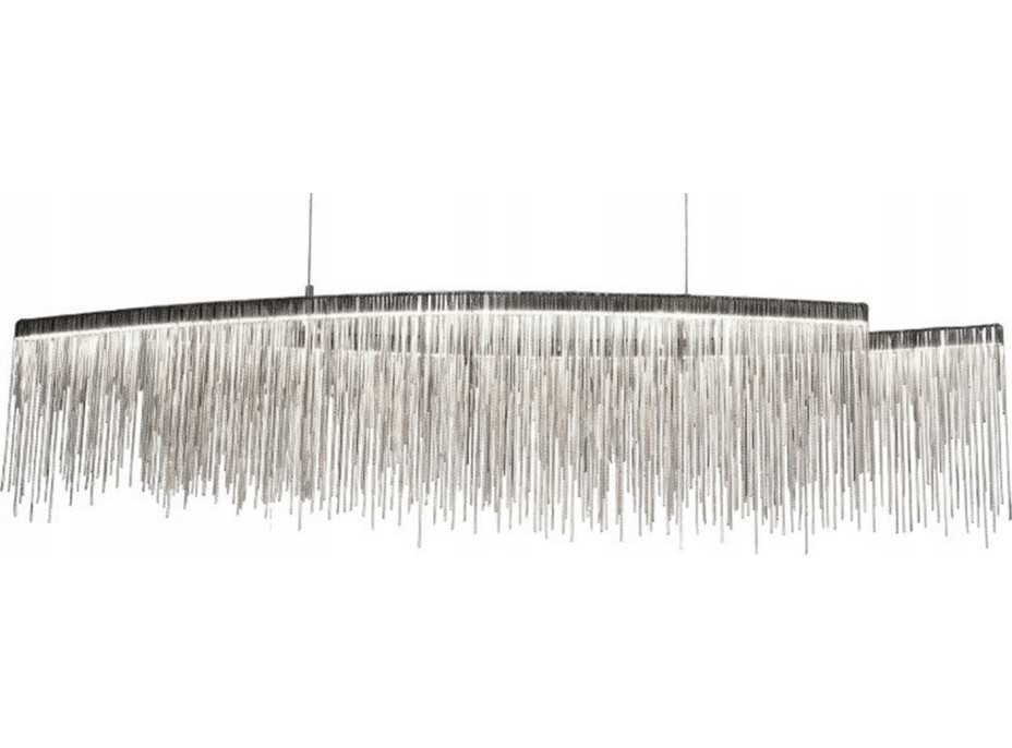 Stropné LED krištáľové svietidlo WATERFALL lines - 38W - chrómové