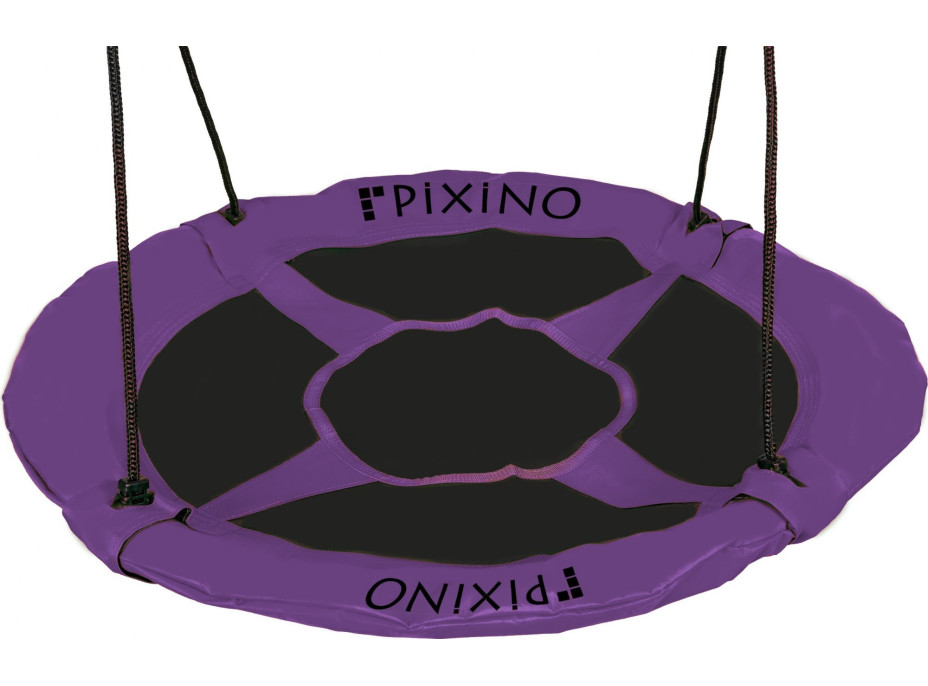 PIXINO Hojdací kruh Čapí hniezdo (priemer 100cm) fialový
