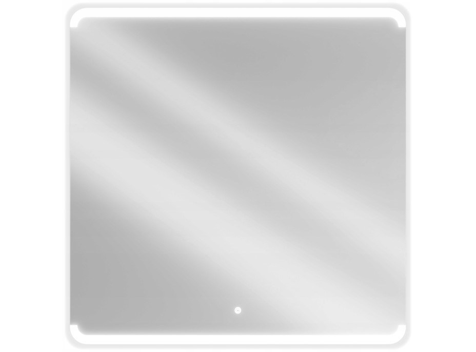 Štvorcové zrkadlo MEXEN NIDA 100x100 cm - s LED podsvietením a vyhrievaním, 9806-100-100-611-00