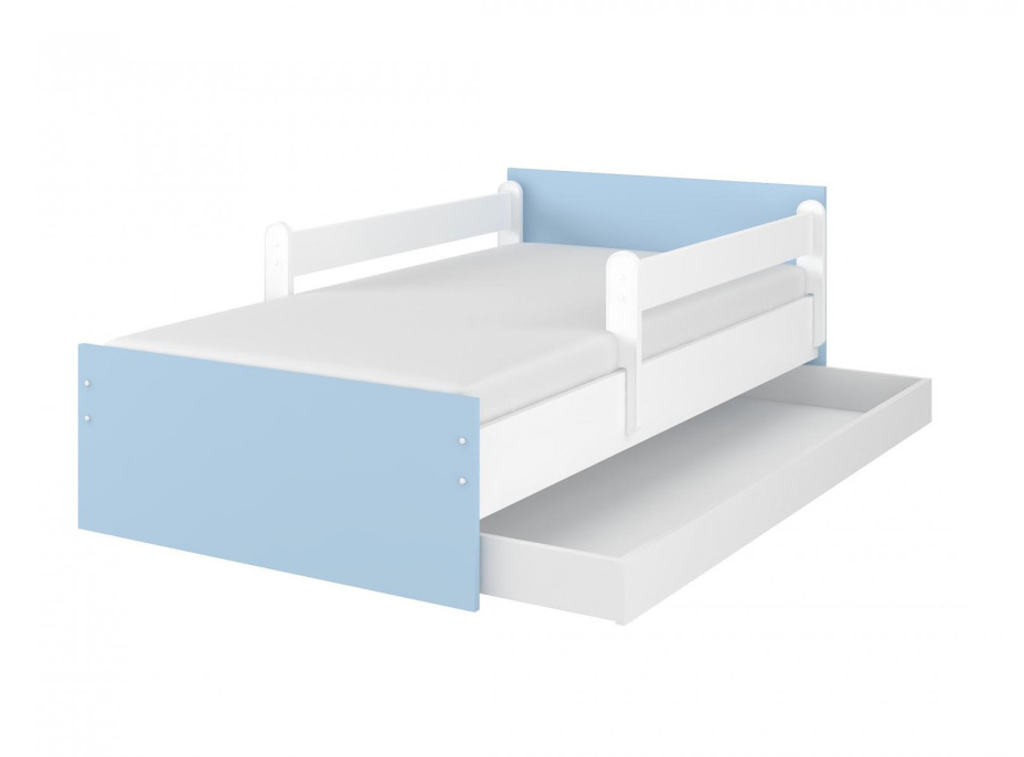 Detská posteľ MAX - 200x90 cm - BEZ MOTÍVU - modrá