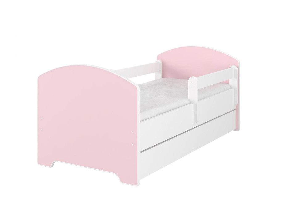 Detská posteľ OSKAR - 160x80 cm - BEZ MOTÍVU - ružová