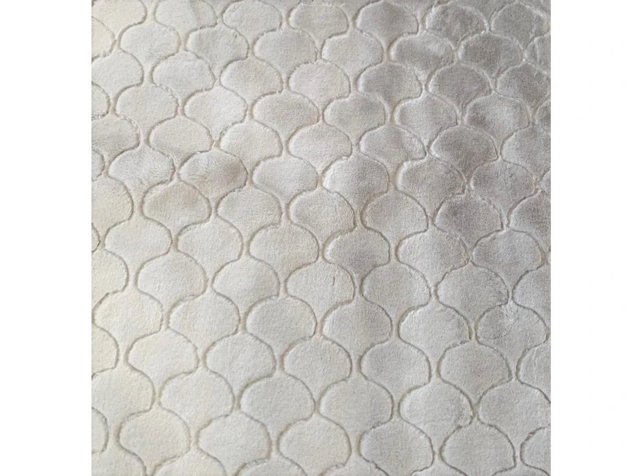 Kusový koberec OSLO TX vzorovaný - svetlo šedý - imitácia králičej kožušiny - 140x180 cm