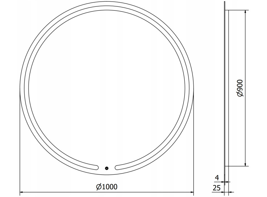 Okrúhle zrkadlo MEXEN ROSE 100 cm - s LED podsvietením a vyhrievaním, 9810-100-100-611-00