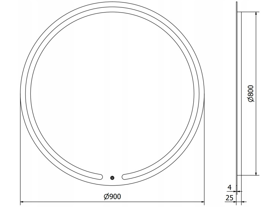 Okrúhle zrkadlo MEXEN ROSE 90 cm - s LED podsvietením a vyhrievaním, 9810-090-090-611-00