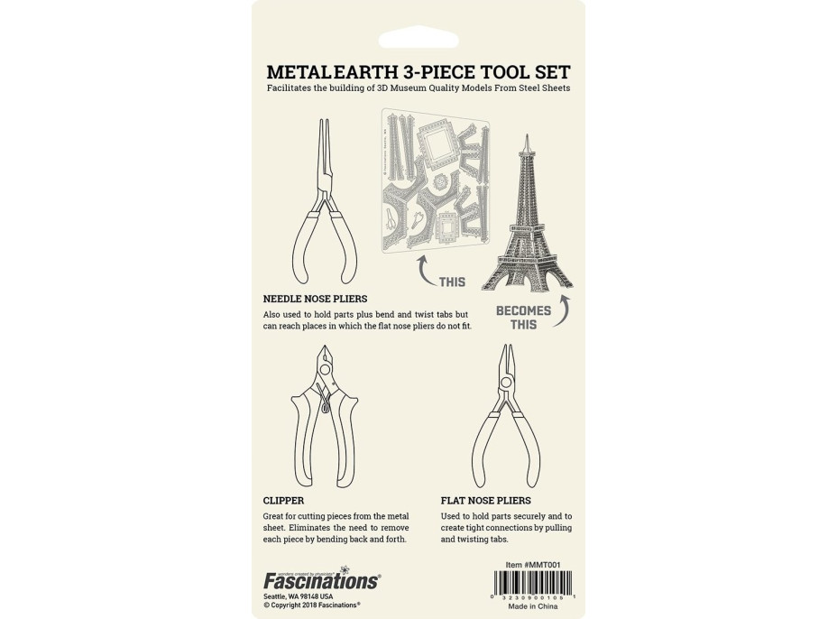 METAL EARTH Sada klieští (3ks)