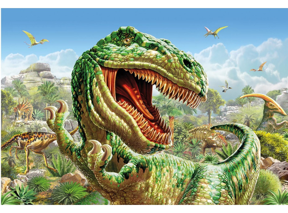 Puzzle Súboj dinosaurov 2x48 dielikov