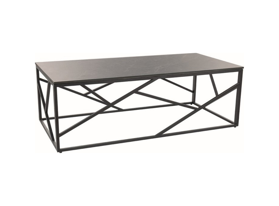 Konferenčný stolík EDGE A 120x60 - šedý mramor/čierny