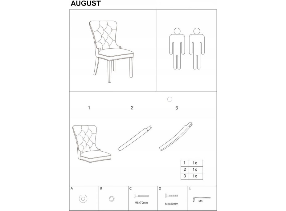 Jedálenská stolička FARIAL - bordó