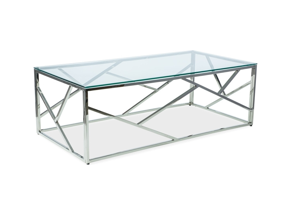 Konferenčný stolík EDGE A 120x60 - sklo/chróm