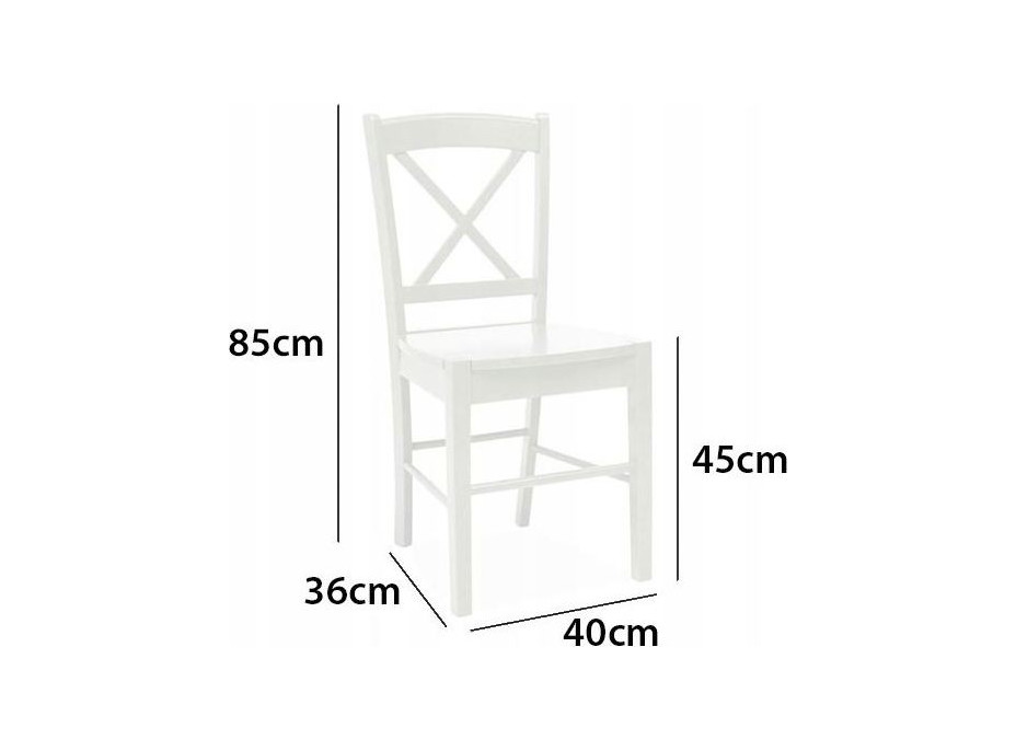 Jedálenská stolička NEMIKA - biela