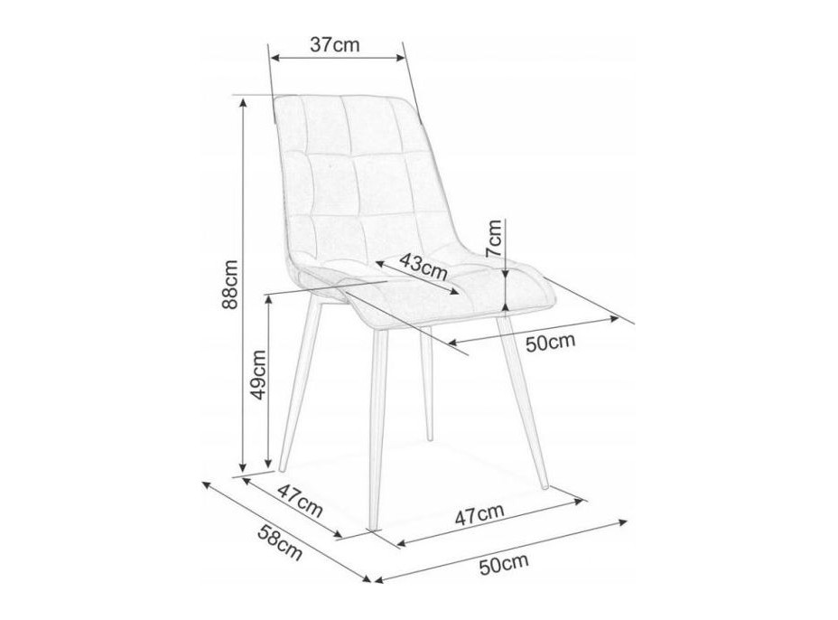 Jedálenská stolička GORO - horčicová