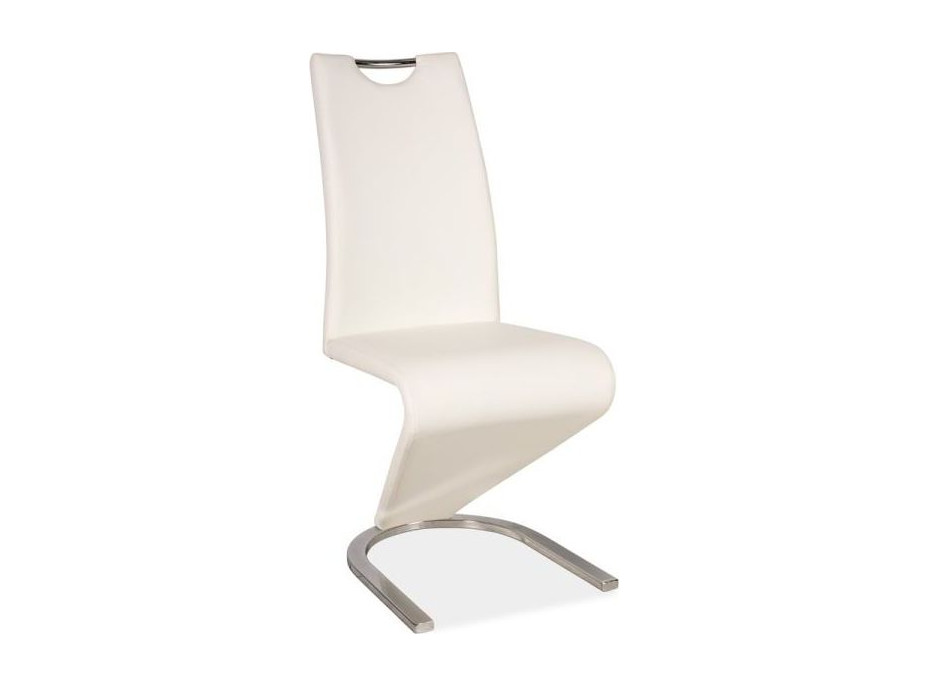 Jedálenská stolička POLETA - biela ekokoža