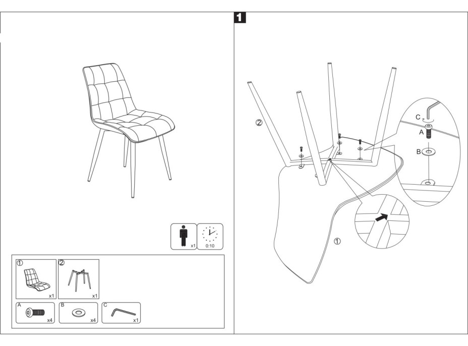 Jedálenská stolička GORO - horčicová