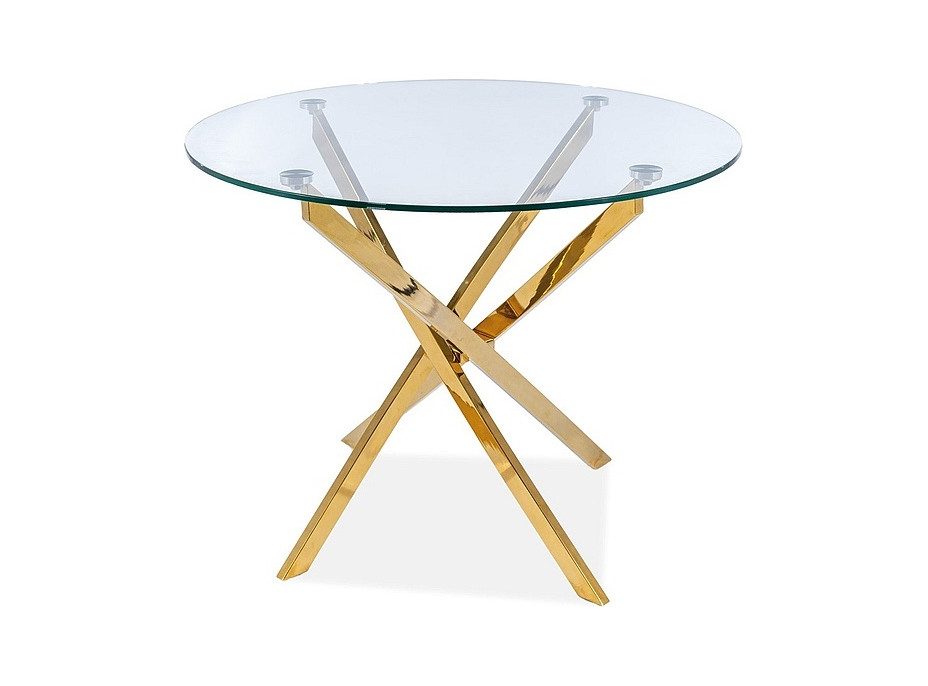 Jedálenský stôl ALTAIR 90 - sklo/zlatý