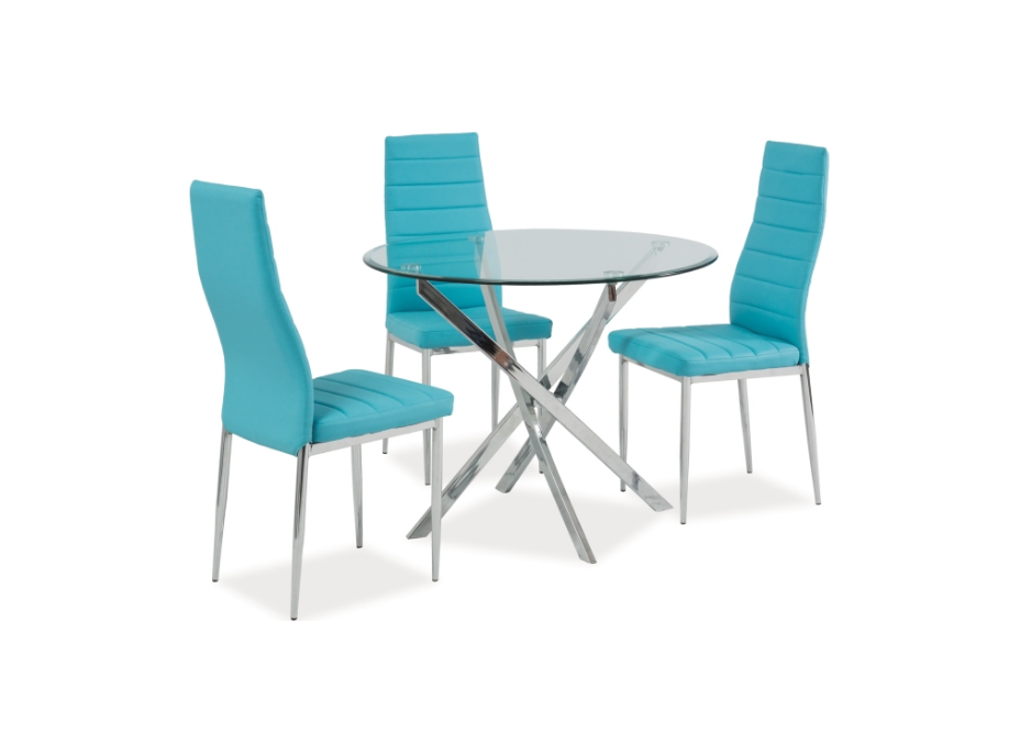 Jedálenský stôl ALTAIR 90 - sklo/chróm