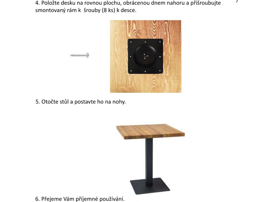 Jedálenský stôl PEAK Masív 60x60