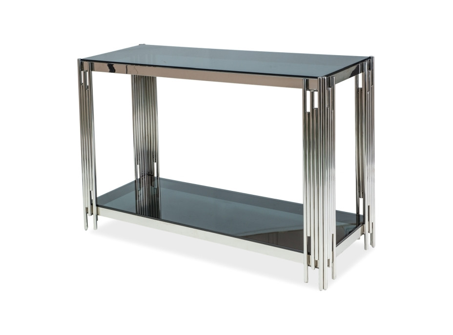 Konzolový stolík FAROE 120x40 - dymové sklo/chróm