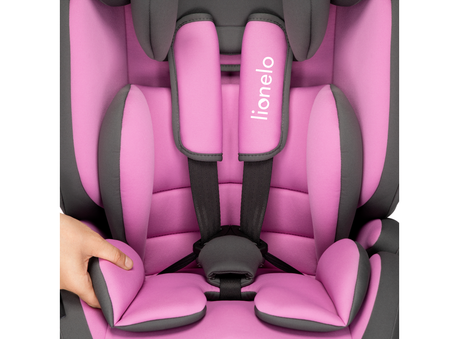 LIONELO Autosedačka LEVI Simple 9-36 kg Candy Pink