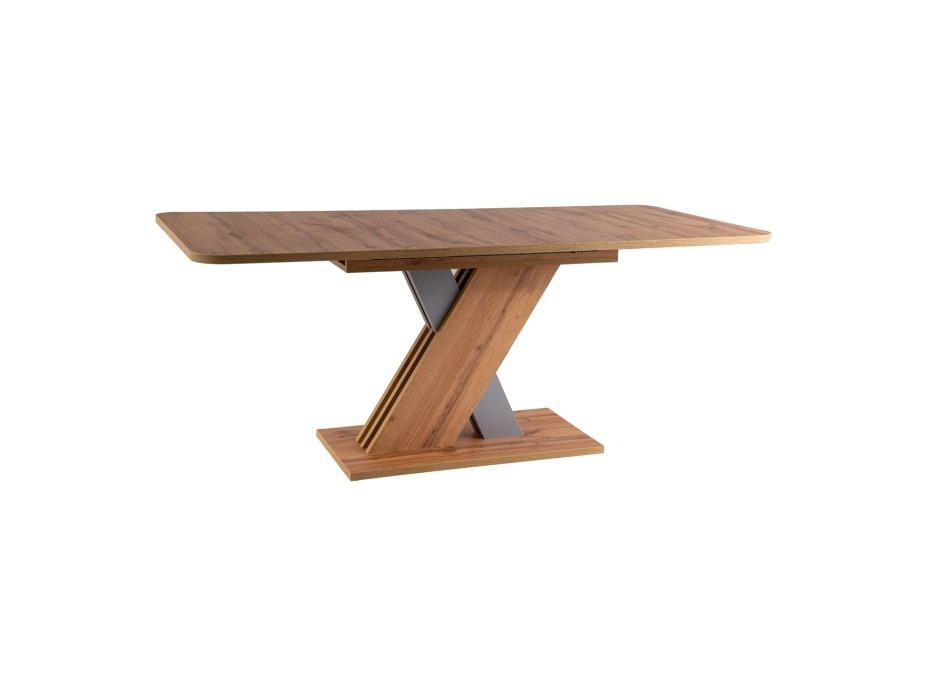 Rozkladací jedálenský stôl ELYSIA 140x85 - dub wotan/strieborný