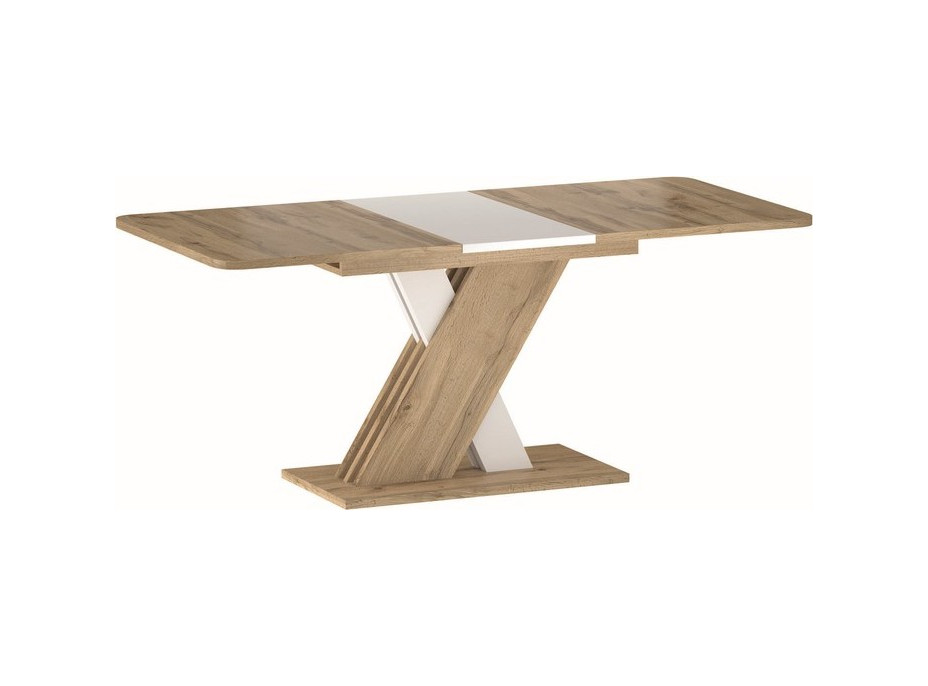 Rozkladací jedálenský stôl ELYSIA 140x85 - dub wotan/biely mat