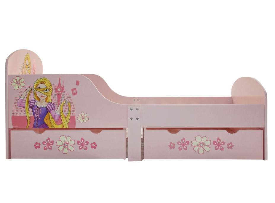 Detská posteľ so šuplíkmi Disney princezné - 140x70 cm