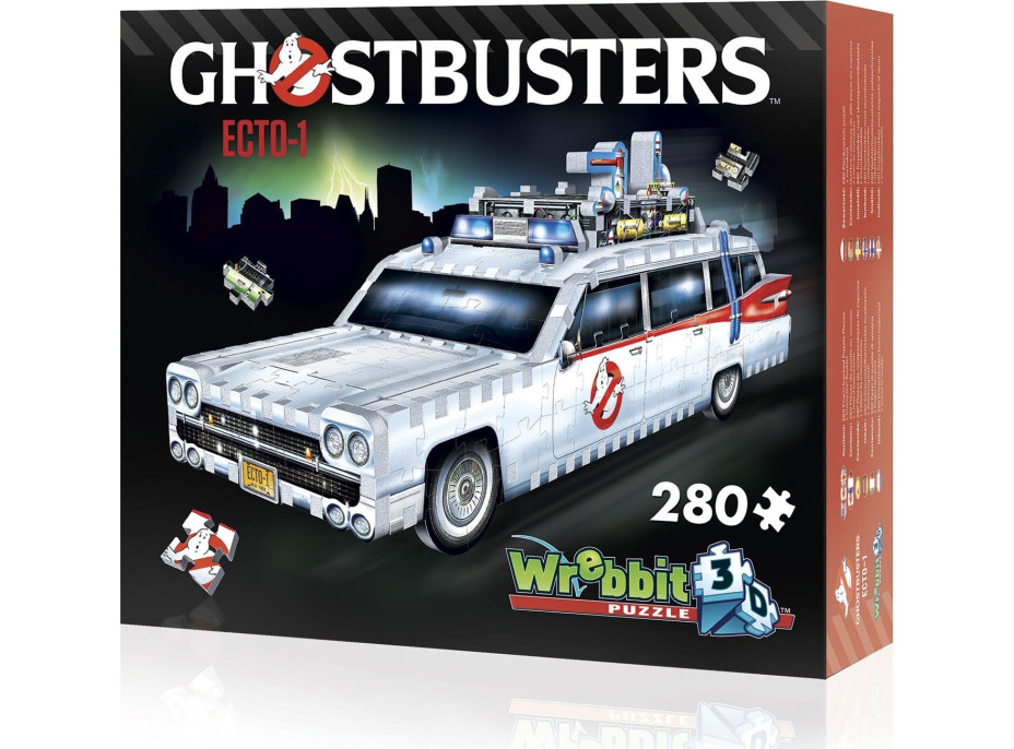 WREBBIT 3D puzzle Auto GhostbustersECTO-1, 280 dielikov