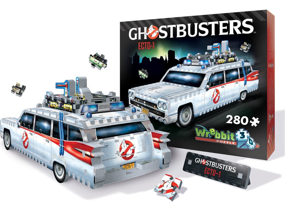 WREBBIT 3D puzzle Auto GhostbustersECTO-1, 280 dielikov