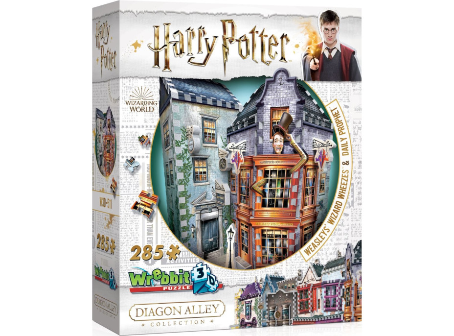 WREBBIT 3D puzzle Harry Potter: Kratochvílne a kúzelnícke pikle a Denný veštec 285 dielikov