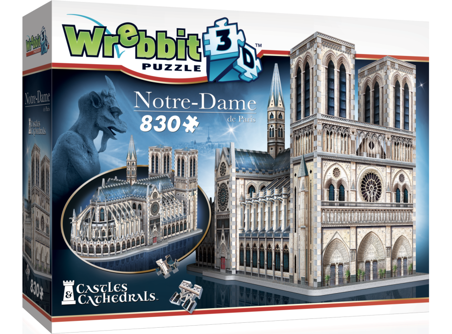 WREBBIT 3D puzzle Katedrála Notre-Dame 830 dielikov