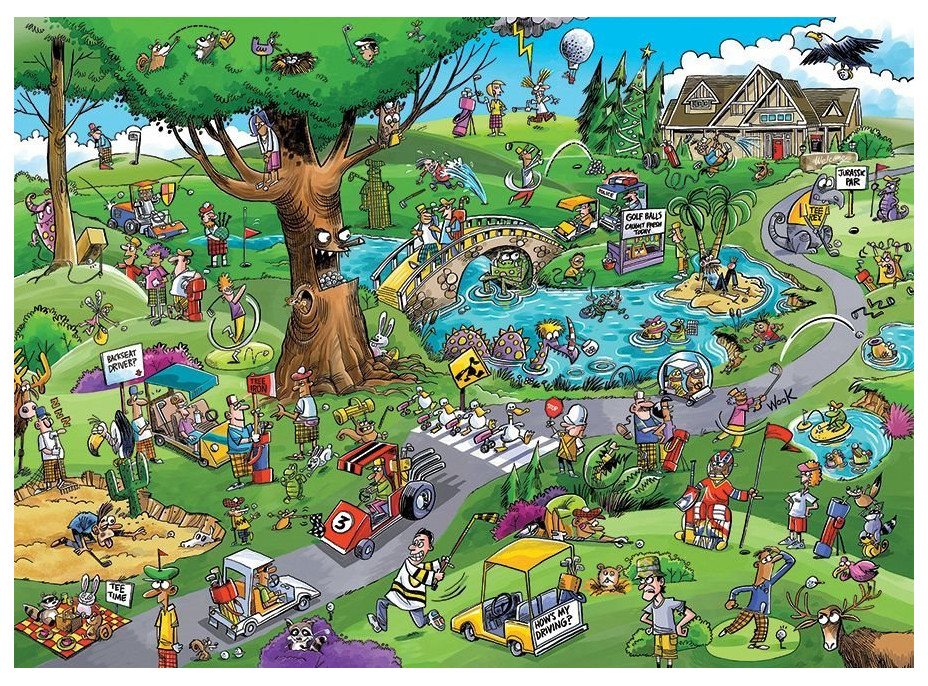COBBLE HILL Puzzle DoodleTown: Typický golf 1000 dielikov