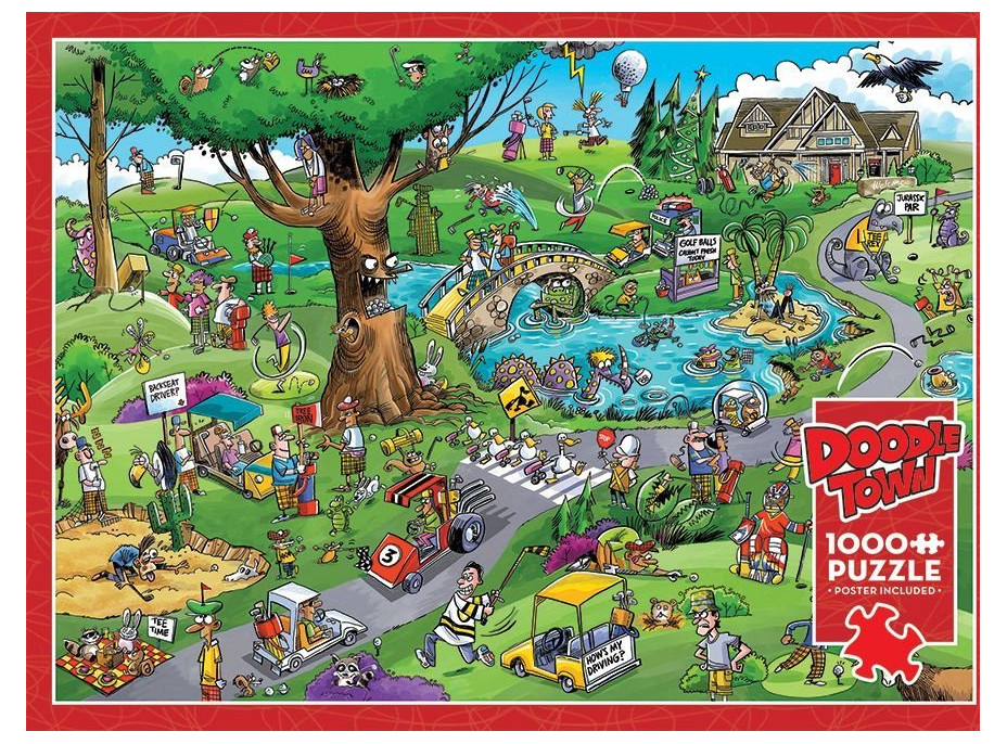 COBBLE HILL Puzzle DoodleTown: Typický golf 1000 dielikov